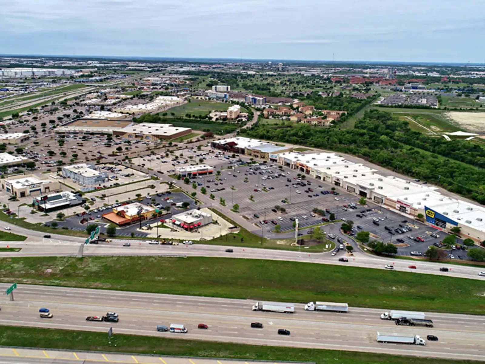Shopping center roofing